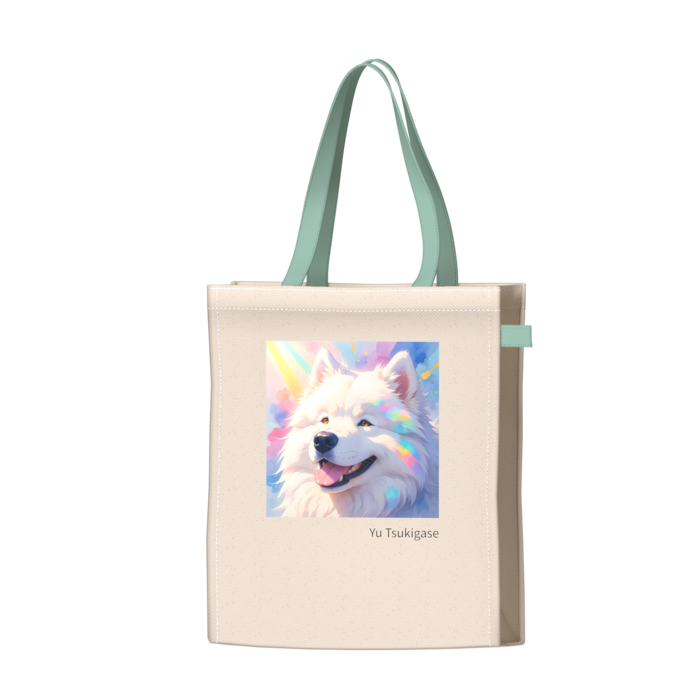 ツートンカラーバッグ - グリーン - W34 × H41 × D14cm