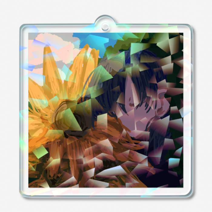 ホログラムアクリルキーホルダー - 50 × 50mm(1)