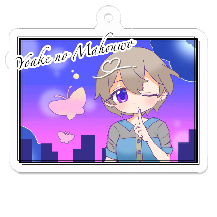 アクリルキーホルダー（コーティング） - 50 x 50 (mm)