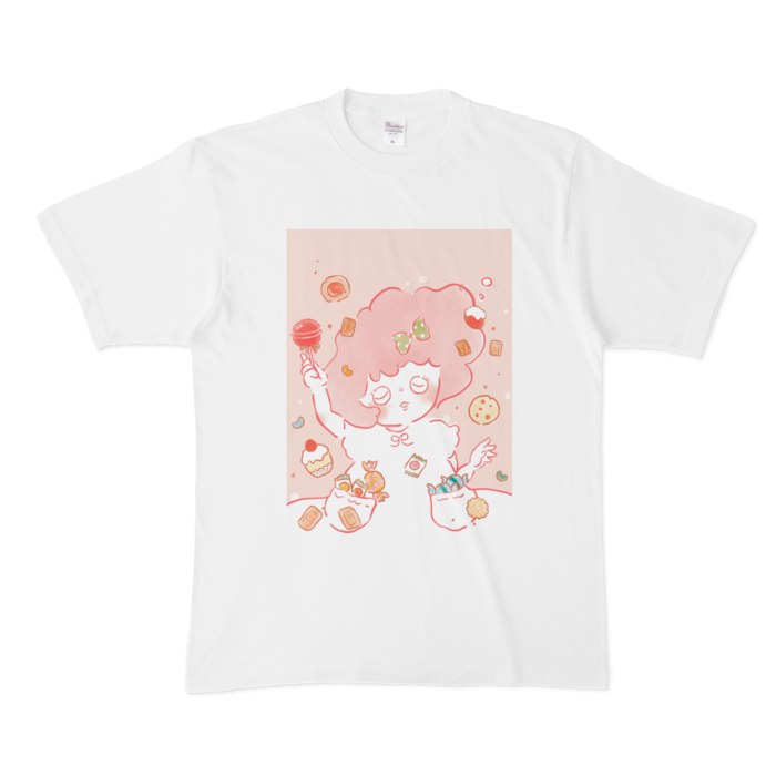 ぽわお菓子Tシャツ - XL - 白