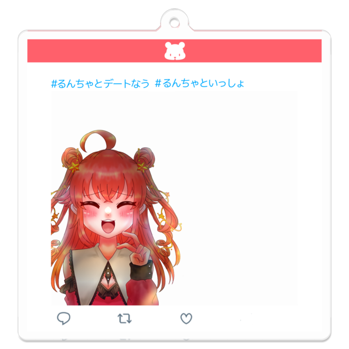 アクリルキーホルダー(コーティング) - 70 x 70 (mm)