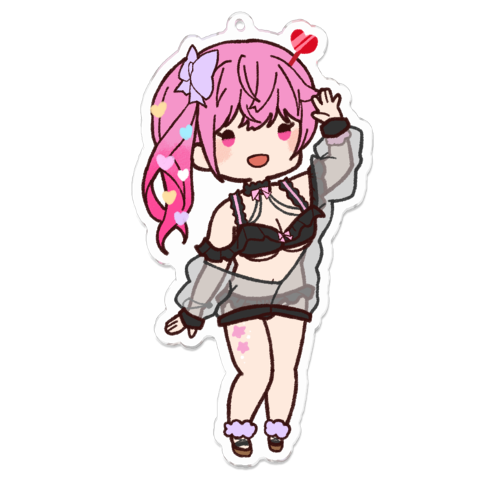 アクリルキーホルダーLサイズ 100 x 100 (mm)