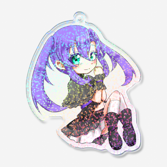 ホログラムアクリルキーホルダー - 70 × 70mm