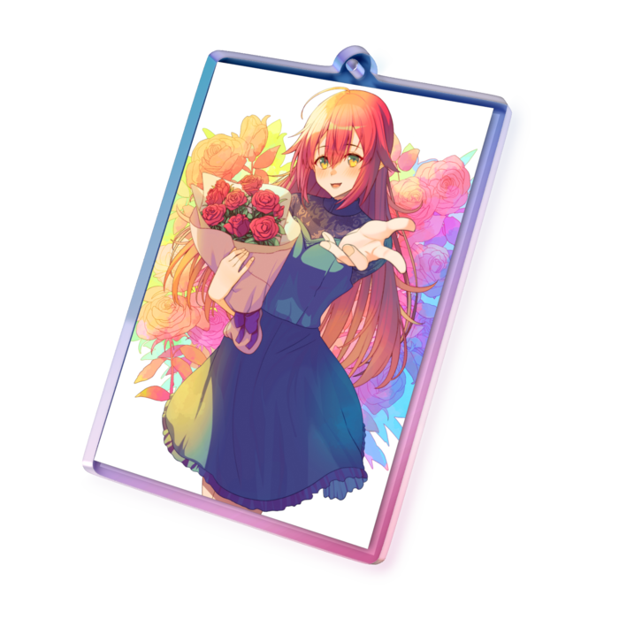 オーロラアクリルキーホルダー - 70 × 70mm