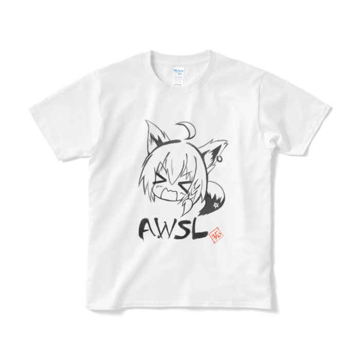 非公式】バーチャルYouTuber 白上フブキ Tシャツ AWSL - 猫ノ屋