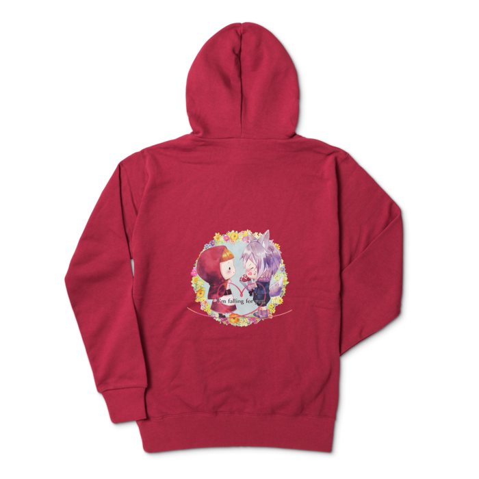 ジップパーカー - L - バーガンディ