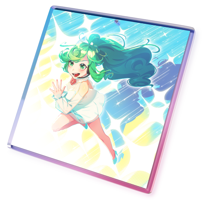 オーロラアクリルキーホルダー - 70 × 70mm