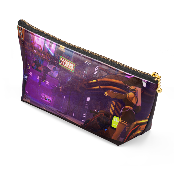 ポーチ - 長さ21.5cm / 高さ10cm - ブラック