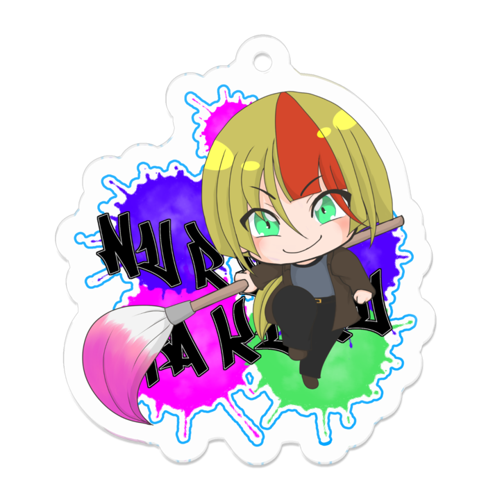 アクリルキーホルダー（コーティング） - 50 x 50 (mm)