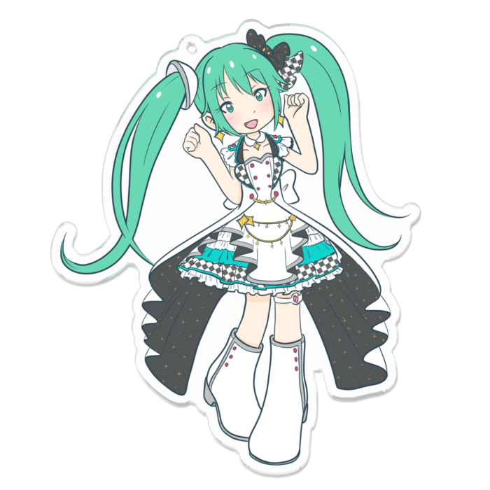 アクリルキーホルダー（コーティング） - 100 x 100 (mm)