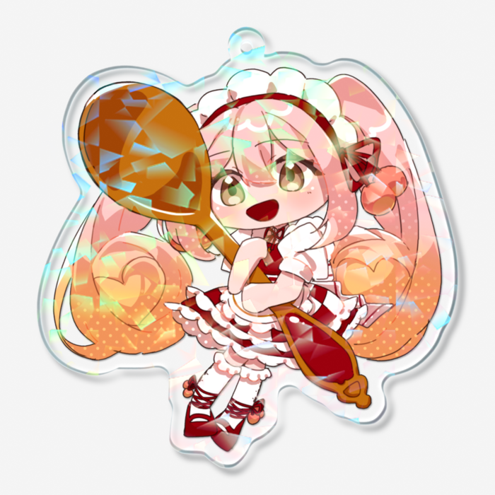 ホログラムアクリルキーホルダー - 70 × 70mm