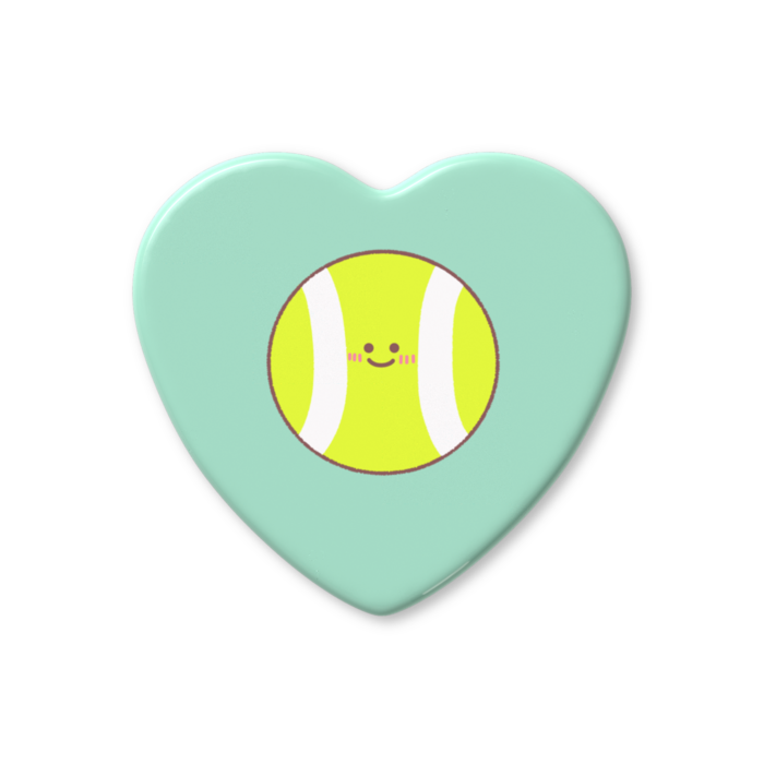 ハート缶バッジ - 57 × 52.5mm