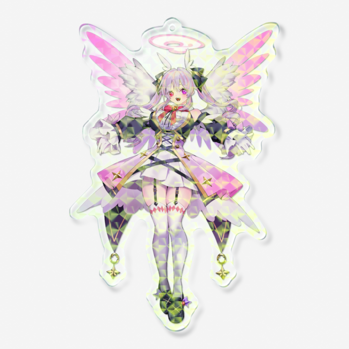 ホログラムアクリルキーホルダー - 100 × 100mm