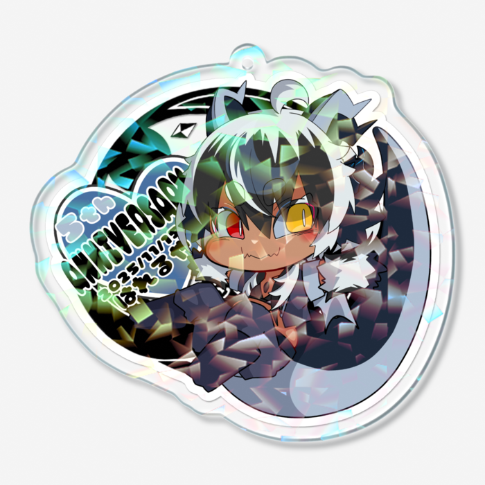 ホログラムアクリルキーホルダー - 70 × 70mm