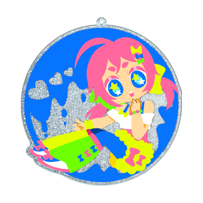 ラメアクリルキーホルダー - 100 × 100mm