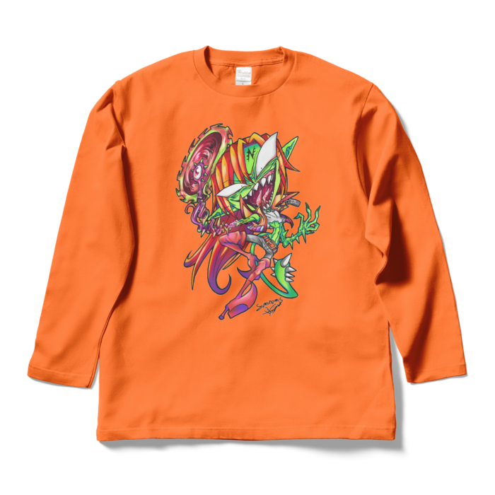 ロングスリーブTシャツ - L - オレンジ
