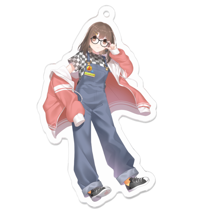 ムスッ!!_アクリルキーホルダー - 70 x 70 (mm)