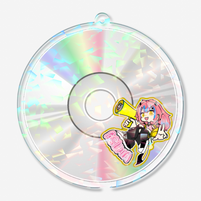 ホログラムアクリルキーホルダー - 70 × 70mm