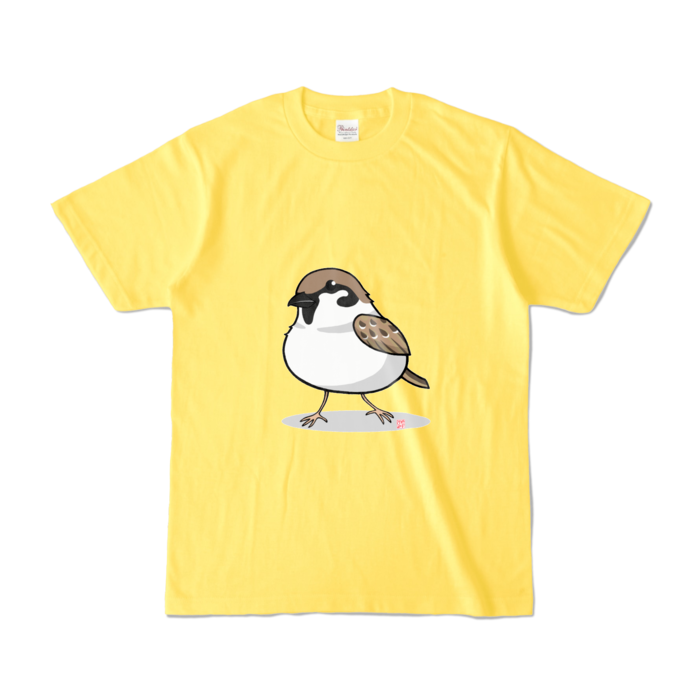 カラーTシャツ文字なし - S - イエロー (濃色)