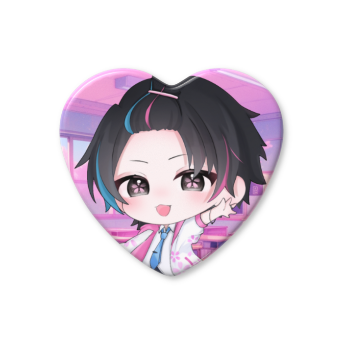 ハート缶バッジ _SDパターンA