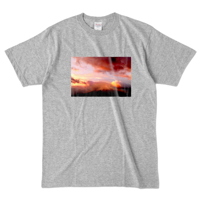 カラーTシャツ - L - 杢グレー (濃色)