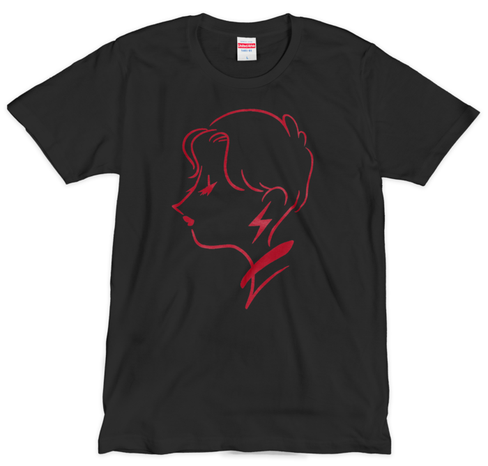 RAITA MAMA シルクスクリーンTシャツ - L - ブラック