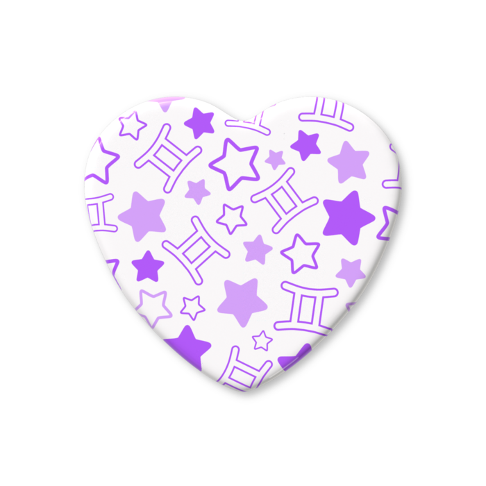 ハート缶バッジ - 57 × 52.5mm