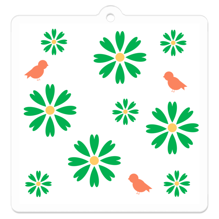 アクリルキーホルダー（コーティング） - 50 x 50 (mm)