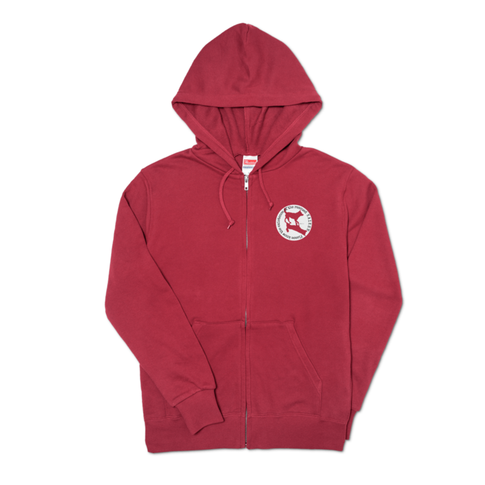 ジップパーカー - S - バーガンディ