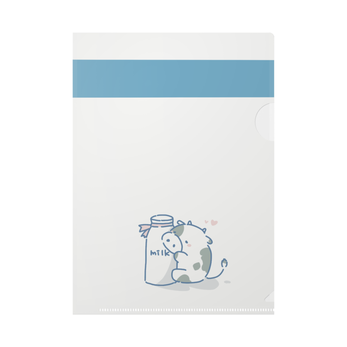 ウシとミルクのa5クリアファイル しろ きなわーくす Booht Booth