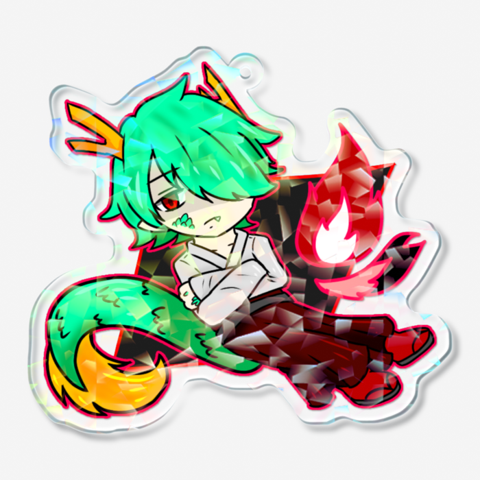 ホログラムアクリルキーホルダー - 70 × 70mm