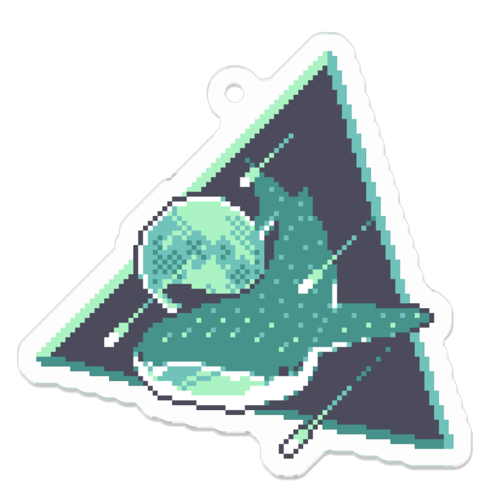 月とジンベイザメ Pixel Shop にくまし Booth