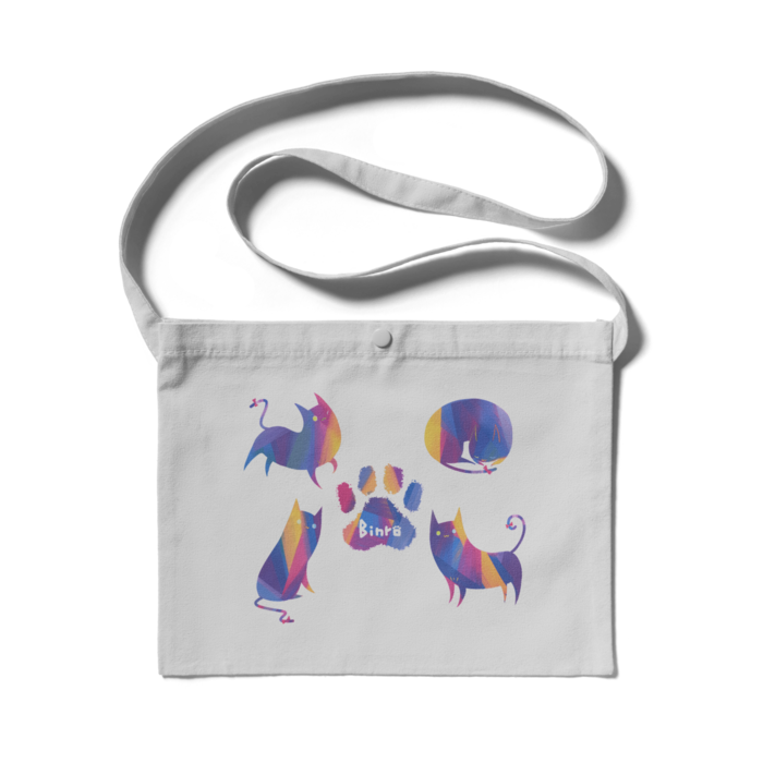 サコッシュ - 300 x 230 (mm)ライトグレー