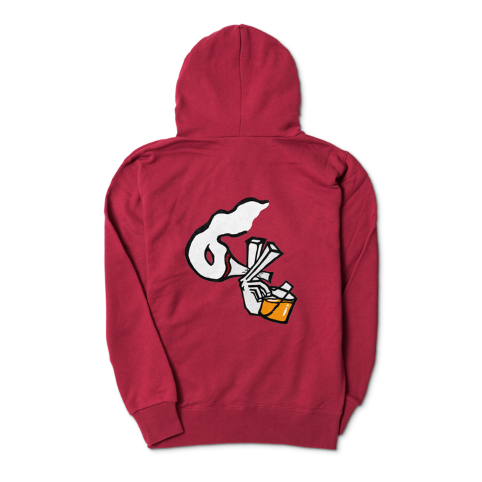 ジップパーカー - S - バーガンディ