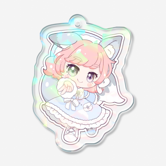 ホログラムアクリルキーホルダー - 50 × 50mm