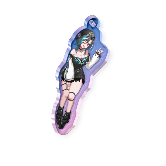 オーロラアクリルキーホルダー - 50 × 50mm