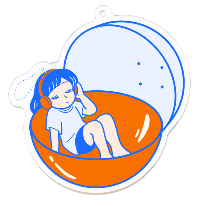 アクリルキーホルダー - 70 x 70 (mm)