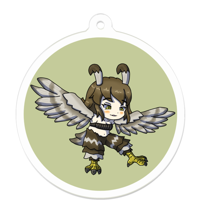 アクリルキーホルダー 円形縁取り- 50 x 50 (mm)