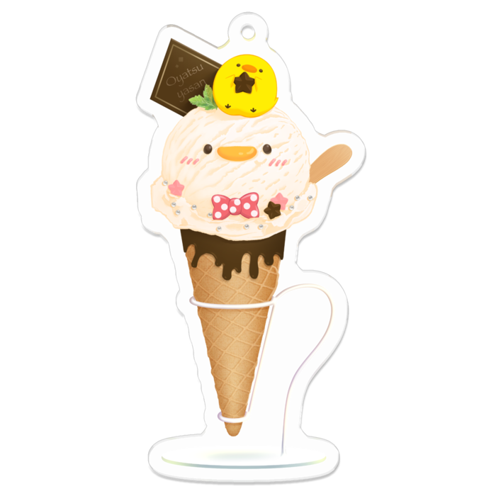 アイスクリームアクキー - 70 x 70 (mm)