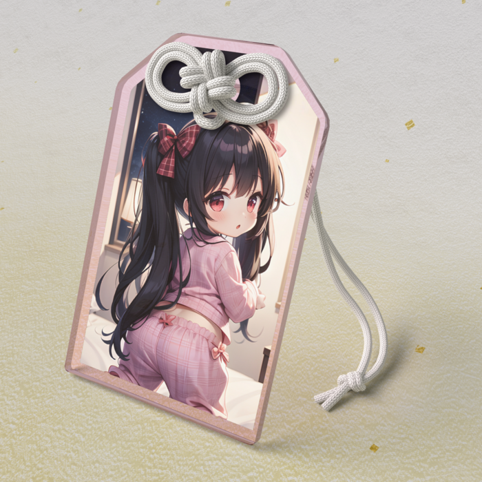 アクリルお守り - 50 × 80mm　　ピンク