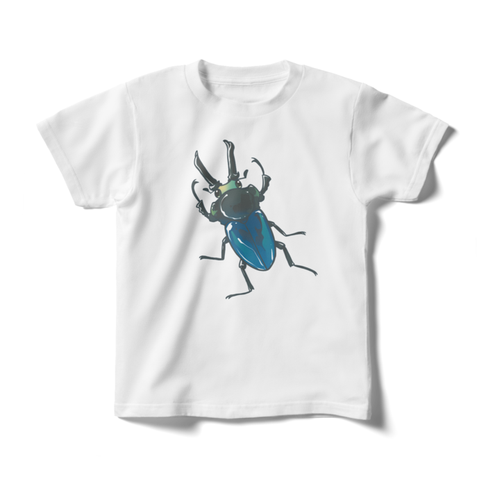 キッズTシャツ(ニジイロクワガタ/ブルー)140cm