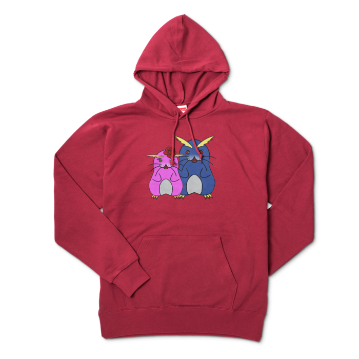 パーカー - XL - バーガンディ