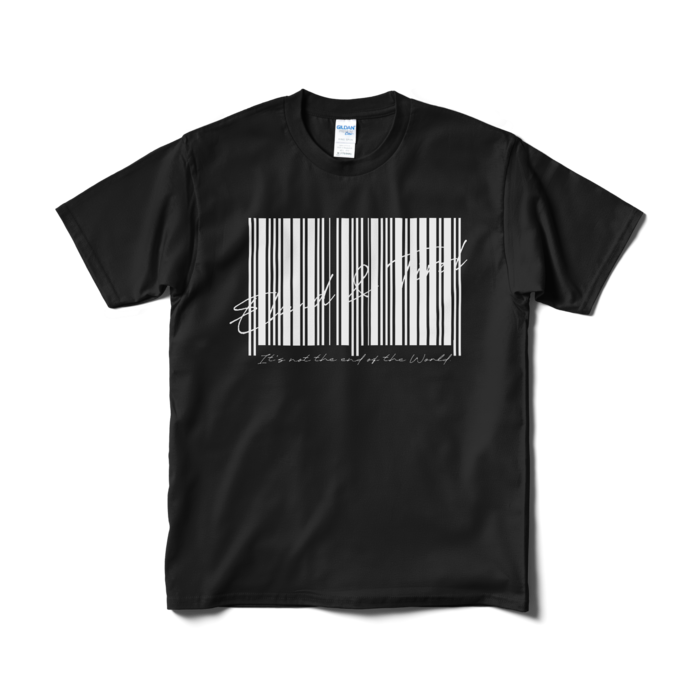 黒Tシャツ(短納期) - M - 白バーコード