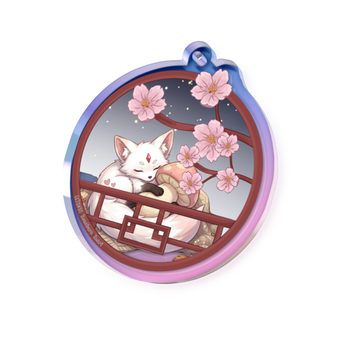 オーロラアクリルキーホルダー - 50 × 50mm