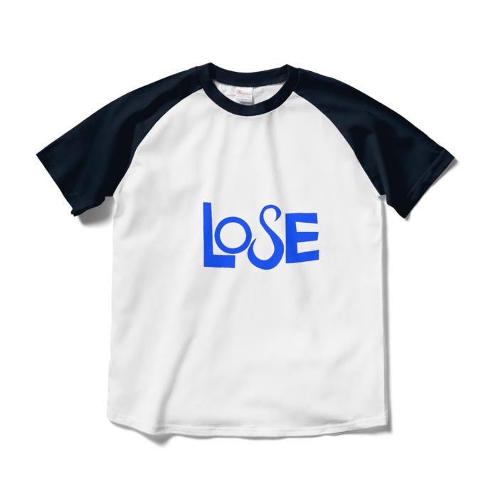 ラグランTシャツ - M - ホワイト×ネイビー(LOSE)