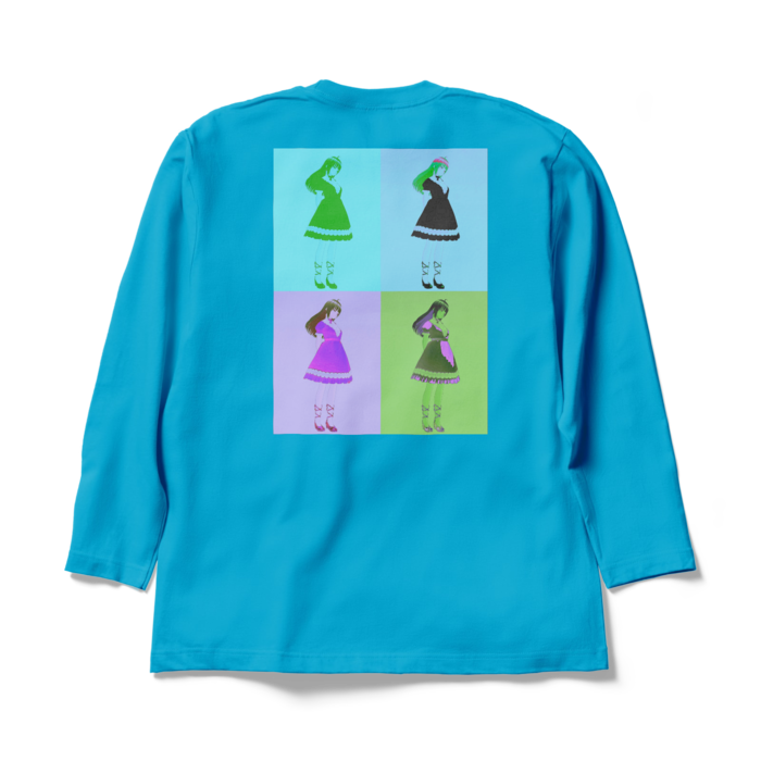 ロングスリーブTシャツ - XL - ターコイズ②