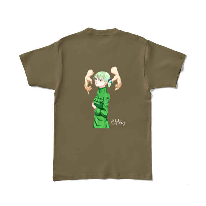 カラーTシャツ - L - オリーブ (濃色)