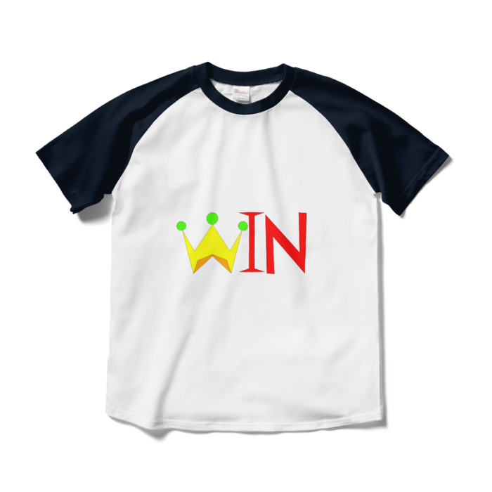 ラグランTシャツ - M - ホワイト×ネイビー(Win&LOSE)