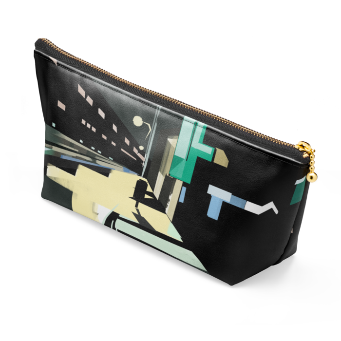 ポーチ - 長さ21.5cm / 高さ10cm - ブラック