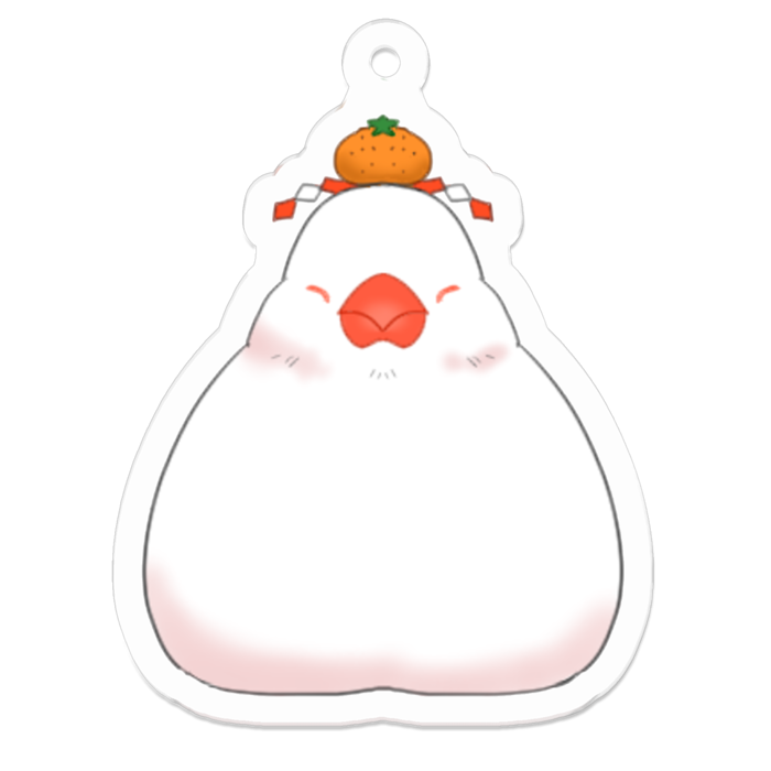 鏡餅白文鳥